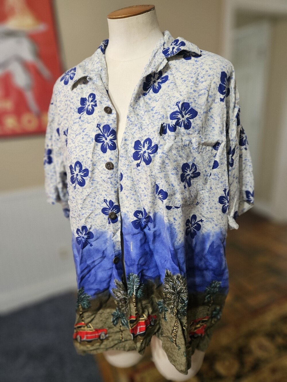 VTG Pineapple Connection Hawaiian Shirt Small